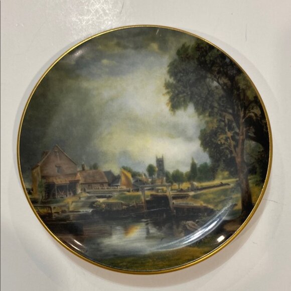Crown Staffordshire, serrure et moulin Dedham par John Constable 3" - Picture 2 of 8